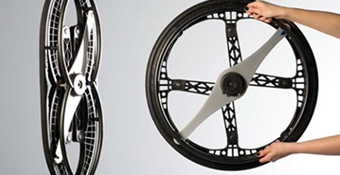 Morph Wheels, ruedas plegables para el fácil traslado.