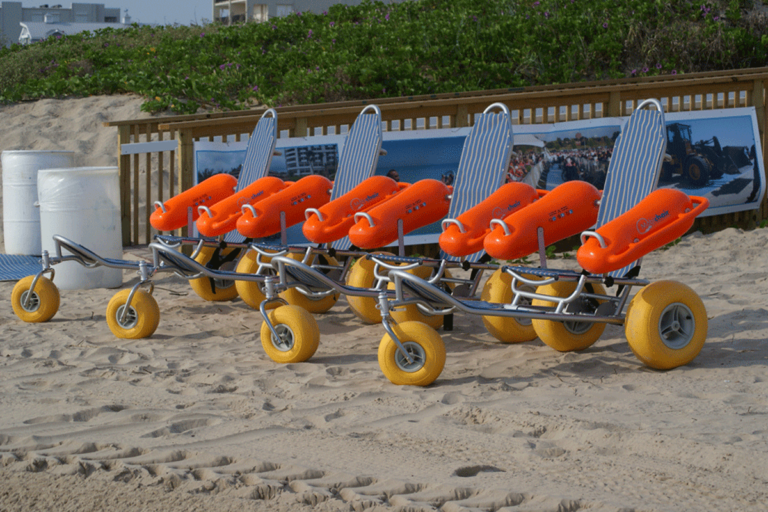 Silla de ruedas flotante para accesibilidad al mar