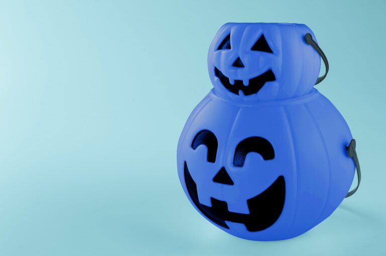 Calabazas de color azul para niños con Autismo.