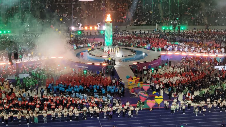 Inauguración de los juegos en las olimpiadas especiales