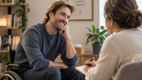 Persona con discapacidad en terapia